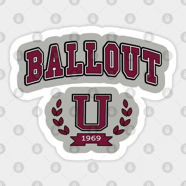 University Of Ballout Sticker by GLStyleDesigns